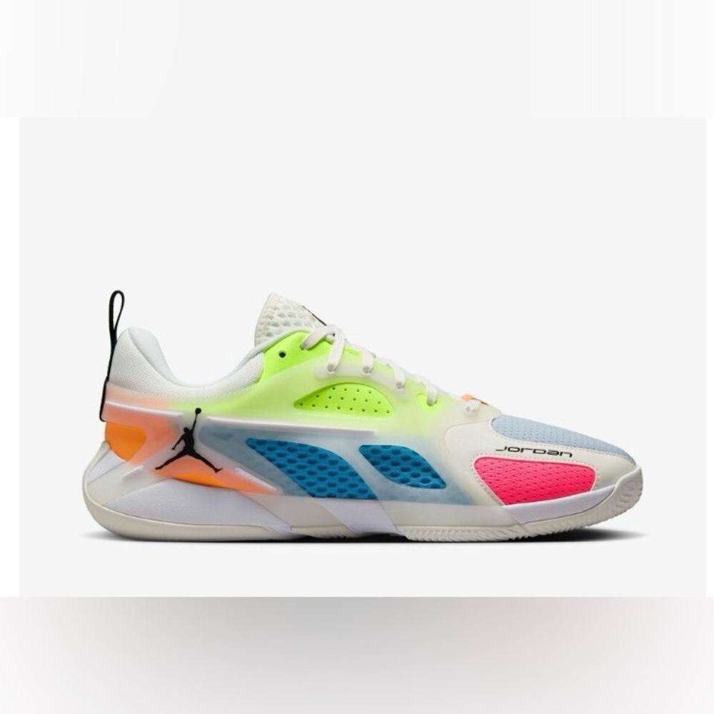 NWT Jordan Heir Series Neon and Blue Athletic Sneakers - Picture 2 of 6